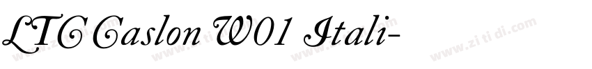 LTC Caslon W01 Itali字体转换